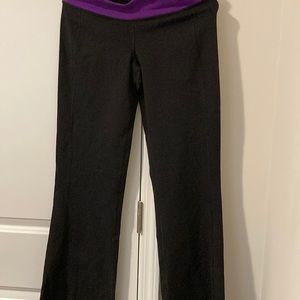 Champion Women’s Yoga style pants- black with purple waistband.  Size Small